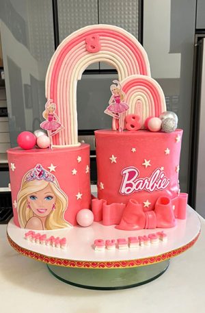 Barbie Doll Twin Girls Cake